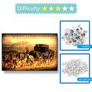 1000pcs DIY Jigsaw Paper Puzzle Carriage Cart Picture Toys Room Decoration