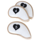 10pcs /pack Iron Club Headcover Head Cover Thick PU Leather Smooth Surface Golf-