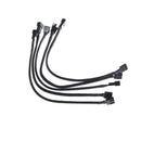 5Pcs PWM Connector Extension Power Cable Black For Computer Case Fan 4PME