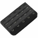 Black 5 Rows Hook and Eye Tape Extension Bra Strap Extender 5 Pcs for Women