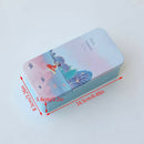 1PC Student Double Deck Storage Box Tin Metal Storage School Pencil Case