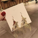 1 Pair Metal Hollow Goldfish Dangle Earring Fashion Women Party Jewelry Gifts