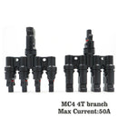 3X(T Branch Solar Panel Cable Photovoltaic Connector Male To Female