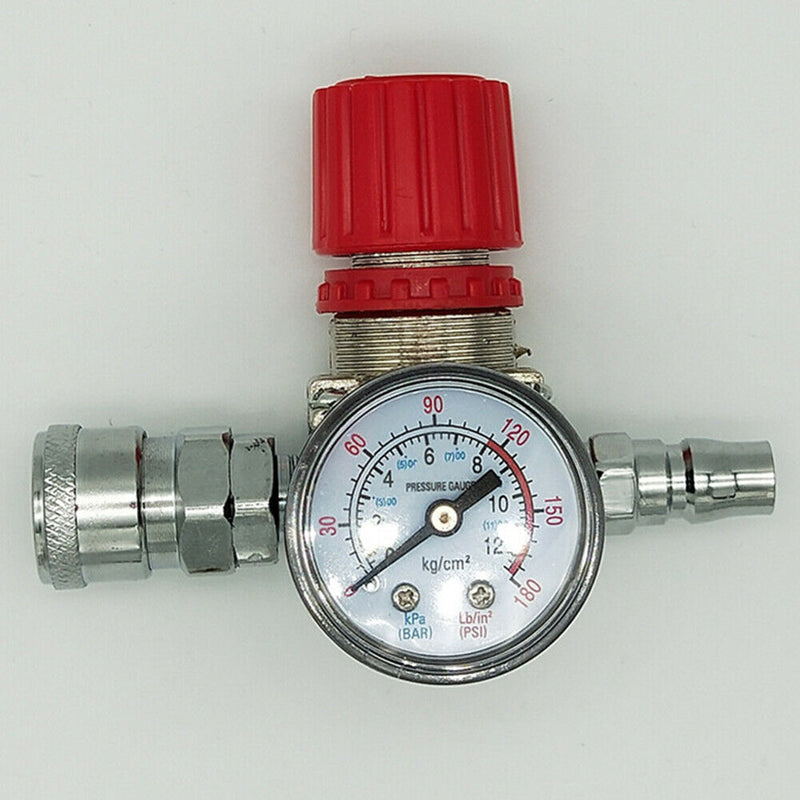 180Psi Control Valves Pressure Regulator with 1/4inch Gauges for Air Compressor