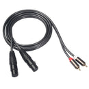 Dual Female Xlr to Rca Cable,Heavy Duty 2 Xlr Female to 2 Rca Male Patch Ca