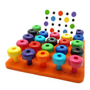 30Pcs Tall Stackers Peg Board Fine Motor Skills Occupational Therapy Games
