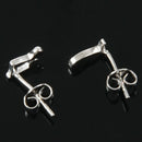 1 Pair Silvering lovely Musical note earrings