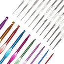 Crochet Hooks 22 in 1 Kit Crochet Tools Knit Needles Sewing Weaving Craft Set