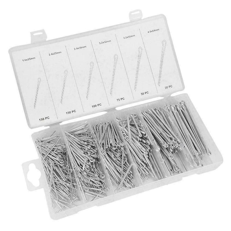 555pcs/Set Stainless Steel Split Pins Clevis Cotter Pin Fasteners Parts Tool Kit
