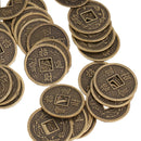 50pcs Wealth and Luck Coins Traditional Chinese Artefact Coin Decoration 2cm