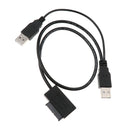 USB 2.0 to Mini SATA 7+6 13 Pin Adapter Converter Cable Easy Drive Cable