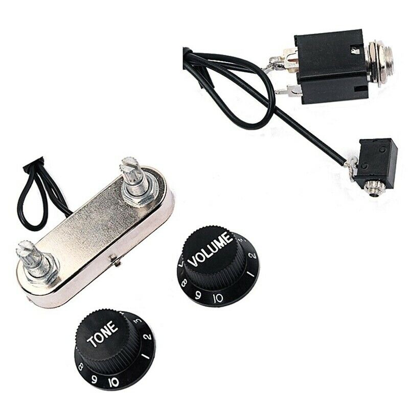 Guitar Violin Pickup Piezo Transducer Bridge Set with Tone Volume Knob