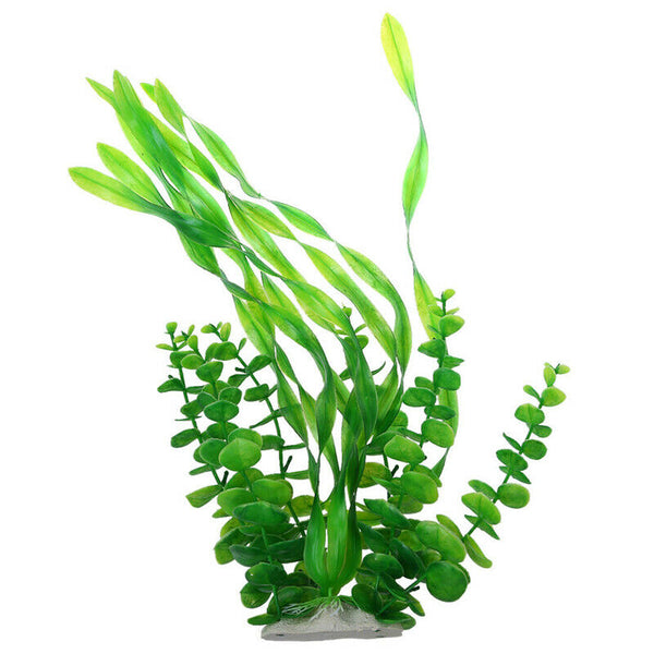 Plastic Fish Tank Water Plant Decoration 16 inch Height Green D7V5