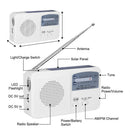 Emergency Weather Radio AM/FM/Siren Radios Solar Hand Crank Self Powered & LED