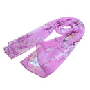 Women Lady Flower Printed Soft Chiffon Scarf Stole Scrawl Wrap (One Size, P B2U7