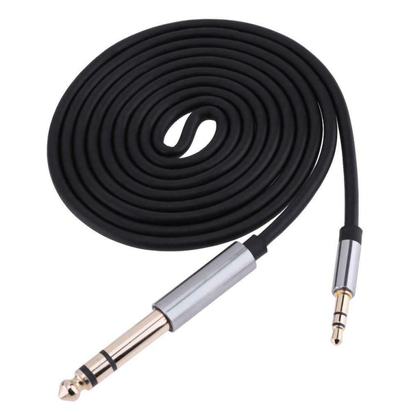 3.5mm Male to 6.35mm Male TRS Stereo Audio AUX Adapter Connector Jack Cable #gib