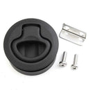 4Pcs Round Black Flush Pull Slam Latch for RV Boat Marine Deck Hatch Door R