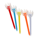 Lightweight and Durable Plastic Crown Top Golf Tees 90mm, Set of 5, Random Color