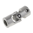 Single Chrome Universal Steering Shaft U Joint Coupler