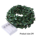 Battery Powered LED Leaves String Lights Wedding Garland Fairy Lamp (2m) A
