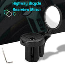 Bike Bicycle Cycling Rear View Safety Mirror Bar End Black Handbar Road E5R7