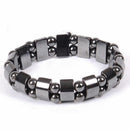 2PCS X Fashion Black Magnetic Hematite Healing Mens Womens Loose Beads Bracelet