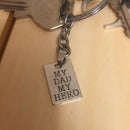 Fashion Keychain Father's Day Gift MY DAD MY HERO Keychain Men's Jewelry Ke