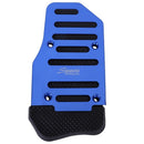 3 Pcs Black Blue Plastic Metal Nonslip Pedal Cover Set for Car