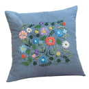 Flower Pattern Ribbon Pillow Embroidered Kit Sofa Pillow Case for Home Decor