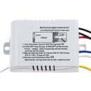2 Port ON/OFF 220V Lamp Light Digital Wireless Wall Remote Control Switch R