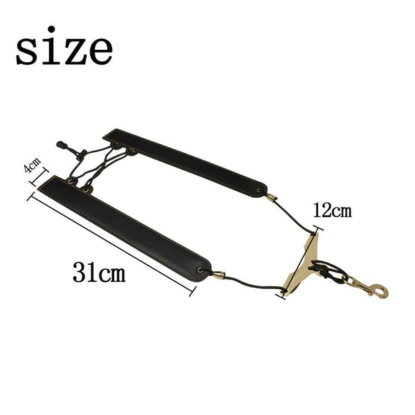 Saxophone Shoulder Strap - Synthetic Leather, 100% Handmade, No Stress on Neck