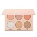 Make up pressed face powder 6 colors bronzer and highlighter powder palett