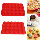 24 Cup Silicone Mini Muffin Bun Cupcake Baking Bakeware Pan Mould Tray M8S5