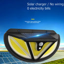 Solar Motion Sensor Outdoor Wall Light Waterproof Garden Lamp (117 COB) A