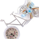 Flower Basket with Clock Wicker for Flower Vase and Gift Decoration Storage N3M4