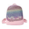 Glitter Shining Sequins Backpack Women Floral Travel School Bags (Pink)