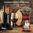 Christmas Red Wine Bottle Cover Holiday Champagne Bottle Wrap (Santa Claus)