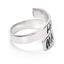 1 Pc Fashion Women Punk Heart Letter "Hakuan Matata" Open Twist Finger Ring FU
