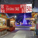 Christmas Banner Porch Decoration Background Cloth Festival Shop Supplies