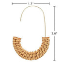 Woven Rattan Hoop Earrings Handmade Wicker Braid Straw Knit Wire Drop Dangl