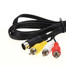 Durable 1.8M 9 Pin Game Audio Video AV Cable For Sega Genesis 2 3 A/V RCA C