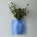 Diy Magic Wall Hang Vase Sticky Flower Bottle Rubber Silicone Floret Contai