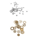 67Pcs Flower Bead Caps Gear Pendants Wheels DIY Necklace Findings DIY Gifts