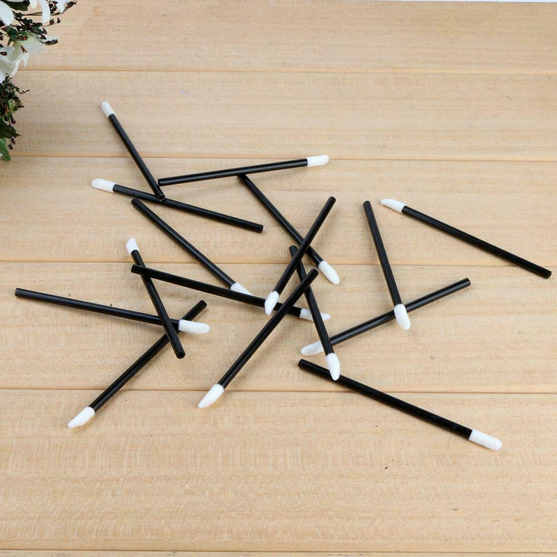 50pcs Disposable Lip Brush Lipstick Gloss Wands Lipbrush Makeup Tool Black