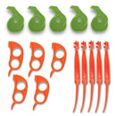 Orange Citrus Peelers Cosmer Set of 15 Plastic Easy Slicer Cutter Peeler Opener
