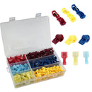 200pc Insulated 22-10 AWG T-Taps Quick Splice Wire Terminal Connectors Combo Kit
