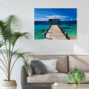 5D DIY Full Round Drill Diamond Painting Seaside Plank Road Cross Stitch