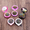 Rainbow Volume Massage Hair Brush Pocket Size Round Hair Brush Comb With Mi