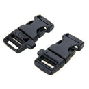 50pcs Buckle Buckle Clip Whistle for Survival Bracelet Para rope 15mm BLACK