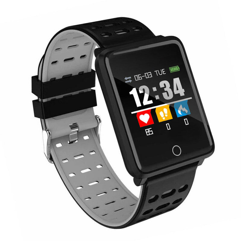 Electronic Sports Bluetooth Smart Watch Alarm Clock 180mAh Men Women Gray